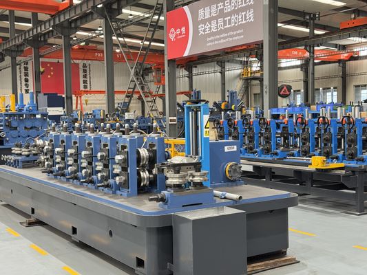 7Galvanizli çelik küçük çaplı boru üretimi için.6 - 16 mm rulo şekillendirme hattı ve boru yapım makinesi