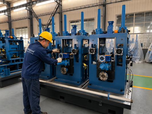 Three Stand Precision Forming Tube Mill Machine ZY16 Φ8-18mm HF Welded Pipe