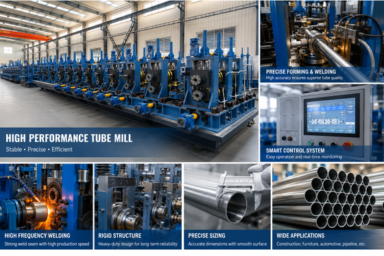 Φ8-18mm Hot Rolled Steel Strip Tube Mill Machine ZY16 HF Welded Pipe Making